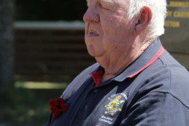 A local has a quiet moment of reflection.