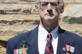 MC for the event Jock Bidwell reflects during the one minute’s silence.