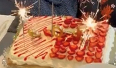 An impressive cake for a major celebration. Supplied.