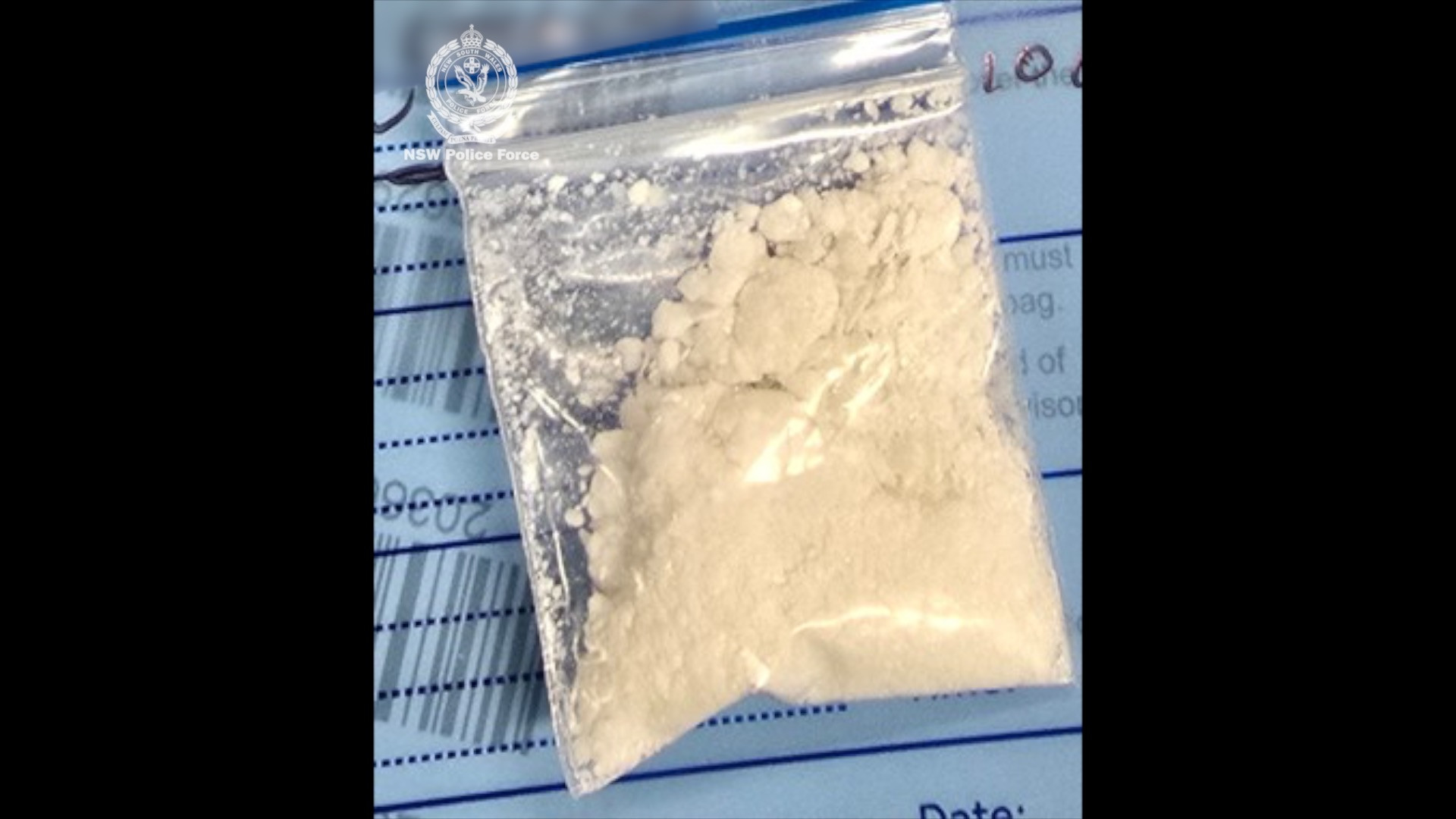 Police also found a bag of cocaine on the man. (Photo: NSW Police)