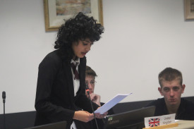 Moss Vale High School student Joy Devenish in action.