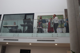 ‘Higher than High’ lived up to their name when they performed on the balcony above the atrium.