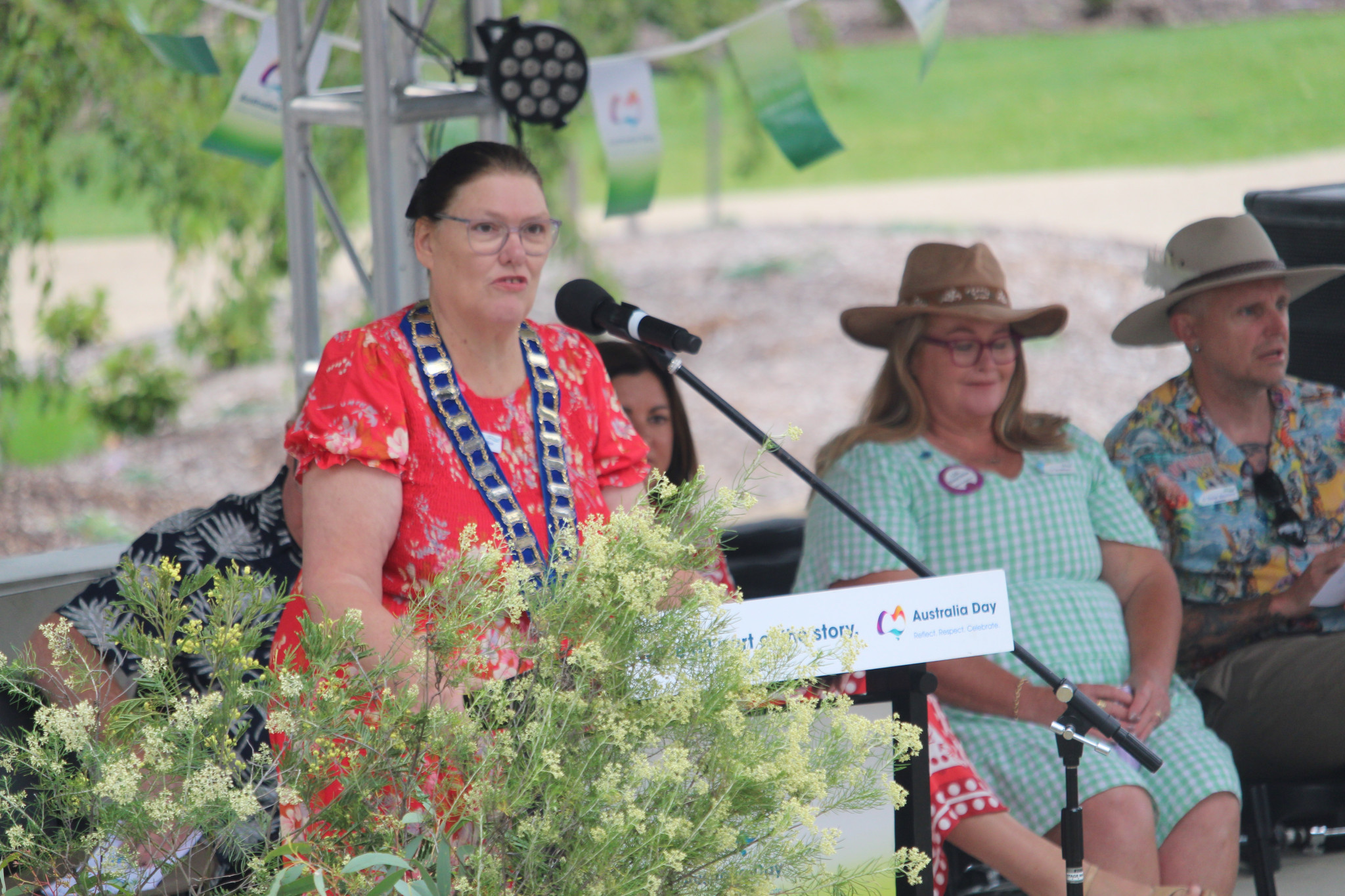 Goulburn Mulwaree Council Mayor Nina Dillon gives her Mayoral Address. (Photo: Antony Dubber)