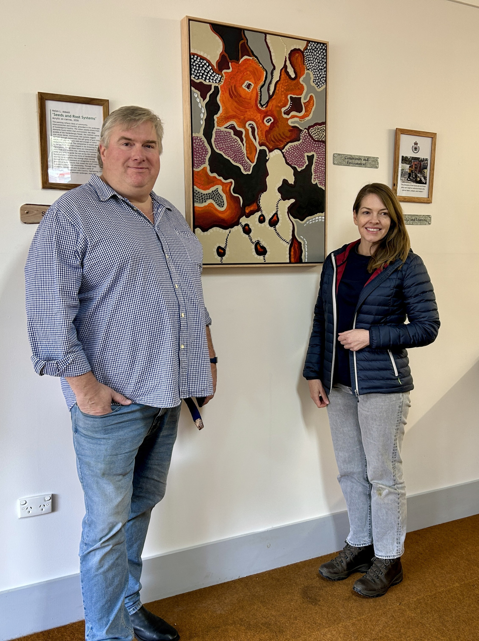 SHAR General Manager Ben Moller together with artist Helen Abbott
