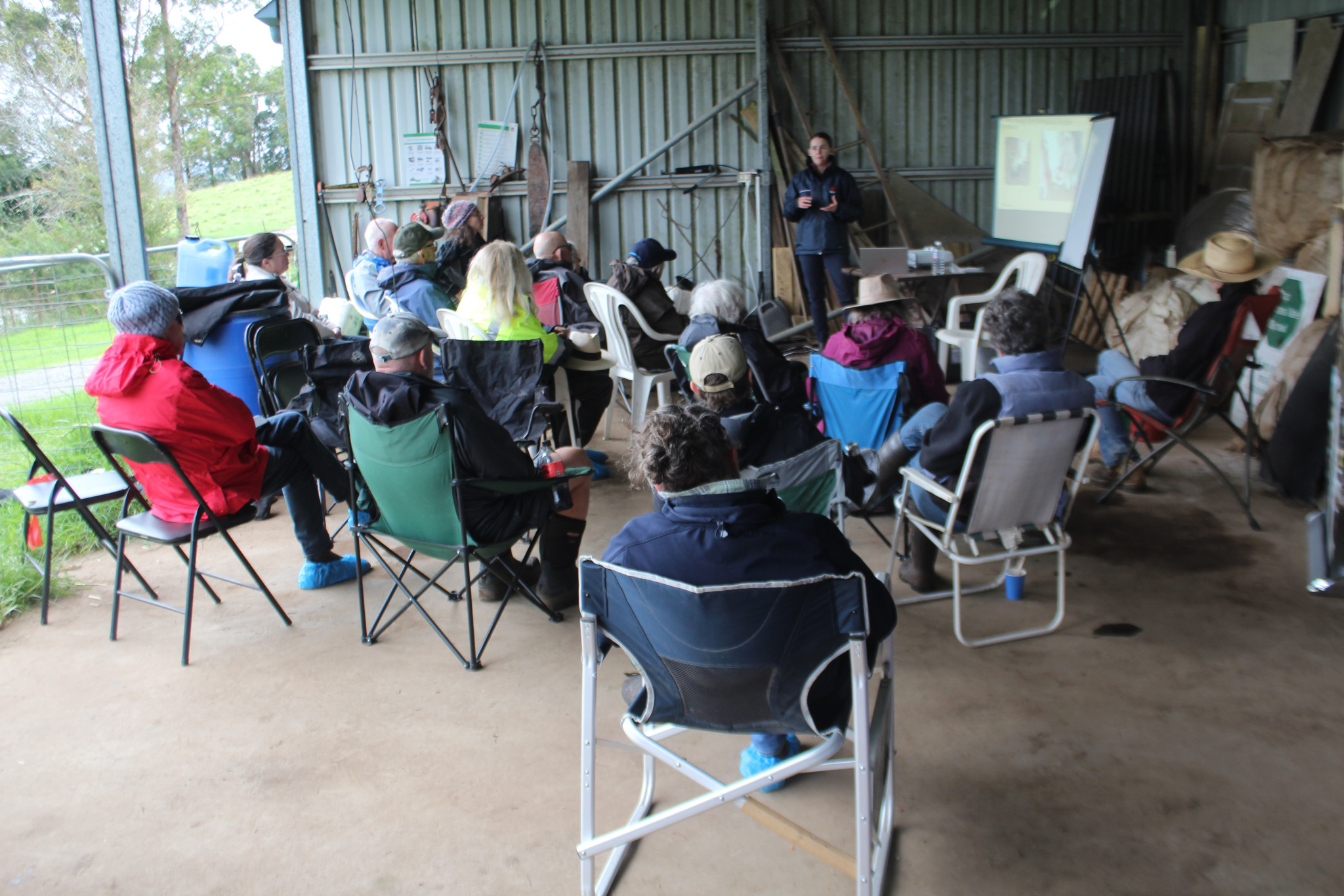 Goulburn - based veterinarian Amy Underwood gives her presentation on the different types of foot disease to the attendees. (Photo: Antony Dubber)