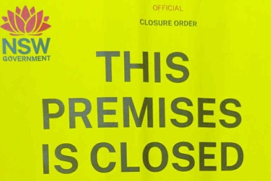 An example of the closure notices on the businesses that have been forced to shut their doors. Supplied.
