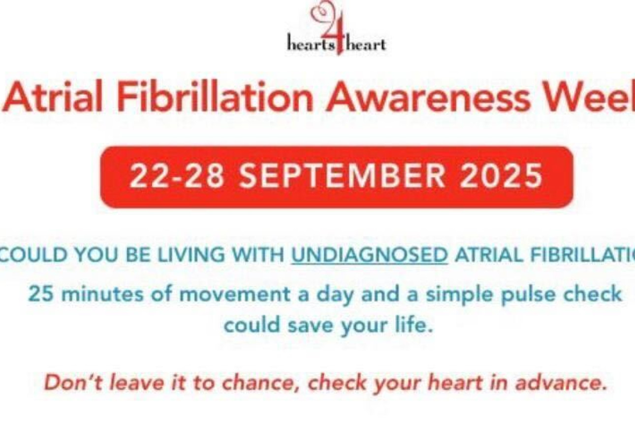 Atrial Fibrillation Awareness Week is running through until this Sunday 28 September. (Photo: supplied)