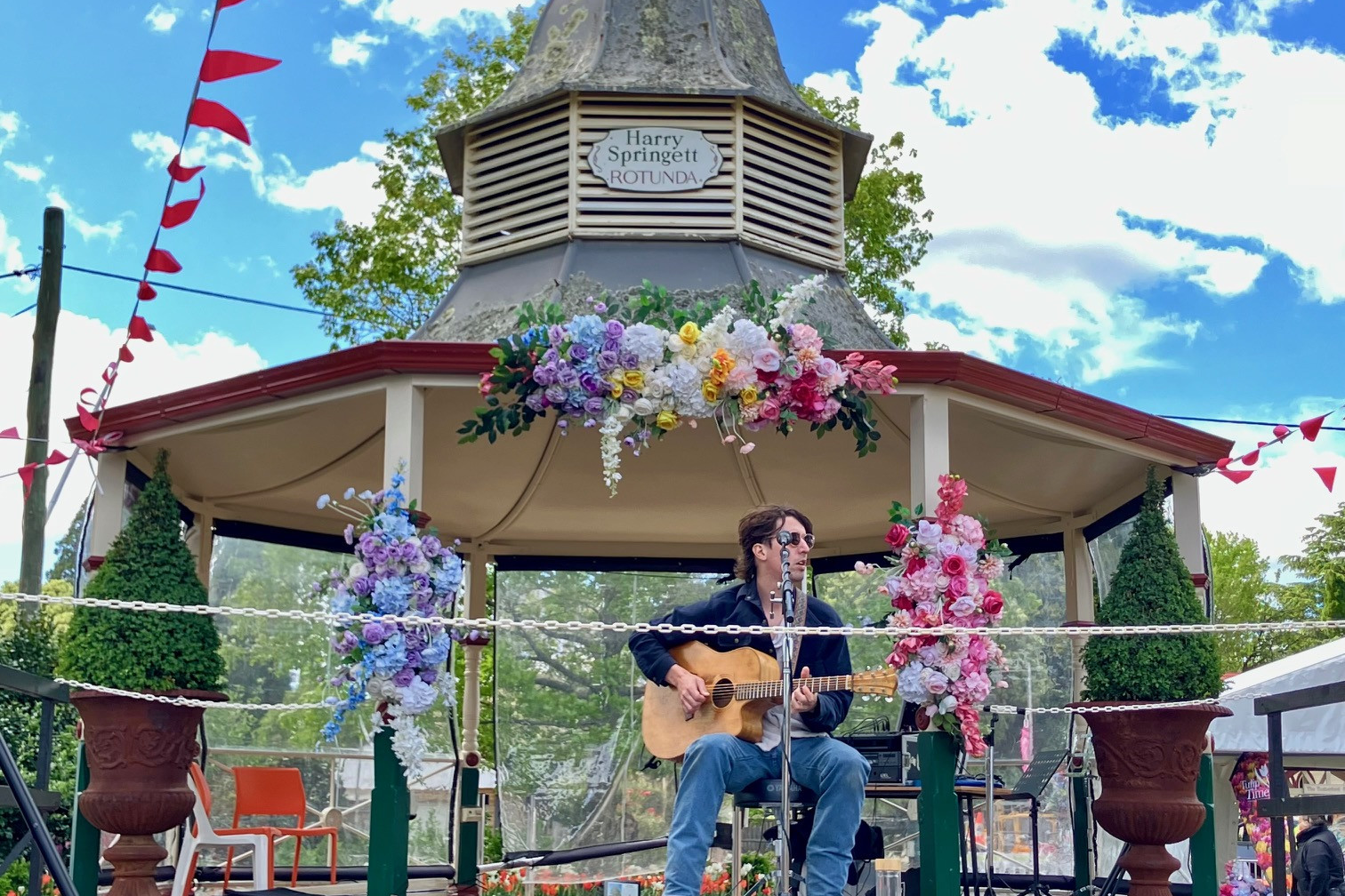 Loki Hines (pictured here in 2024 during Tulip Time) will be performing at the Robertson Public House and Kitchen this Saturday night. (Photo: supplied)
