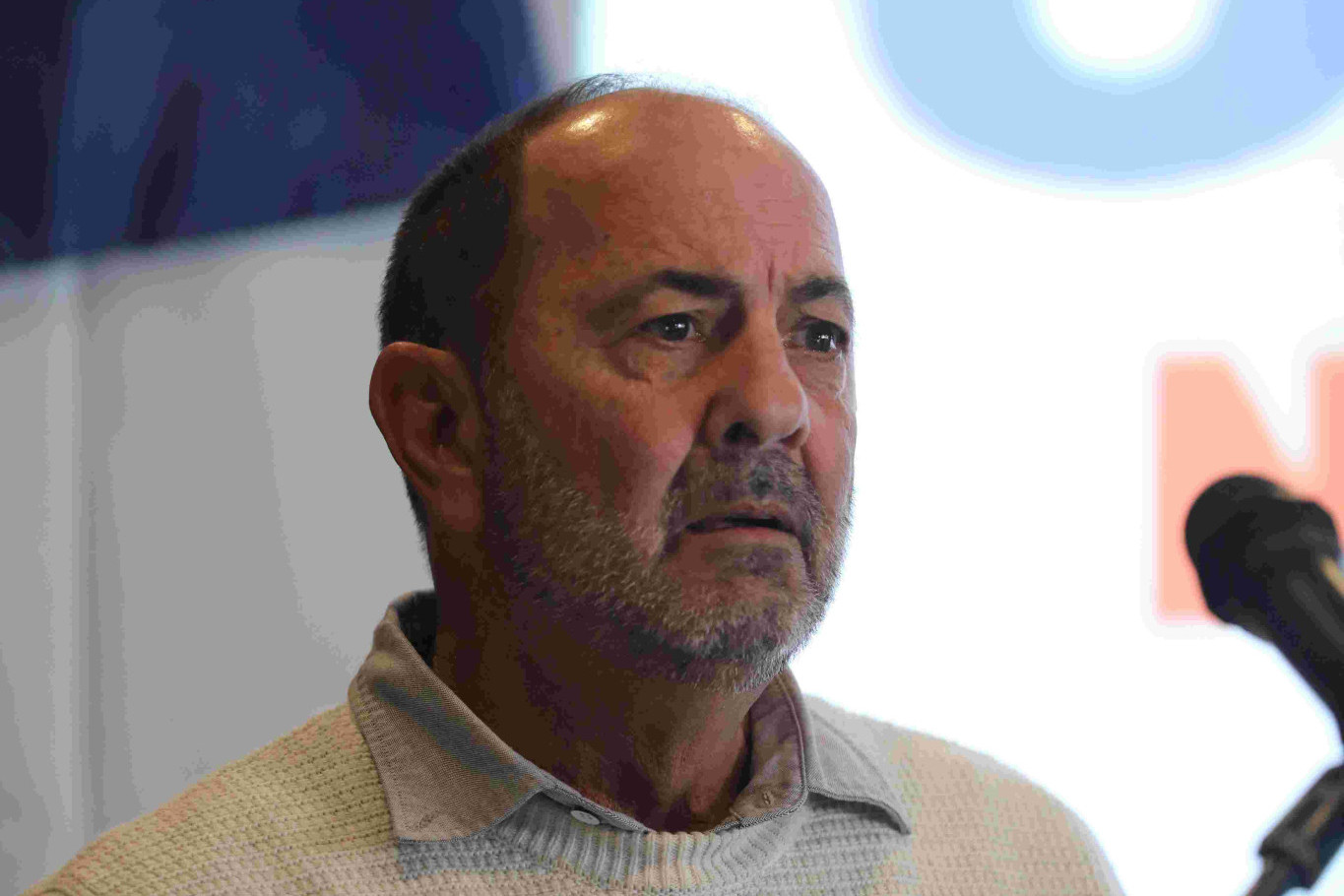 Louis Amato speaking at Saturday&rsquo;s meeting. Photo Stuart Carless.