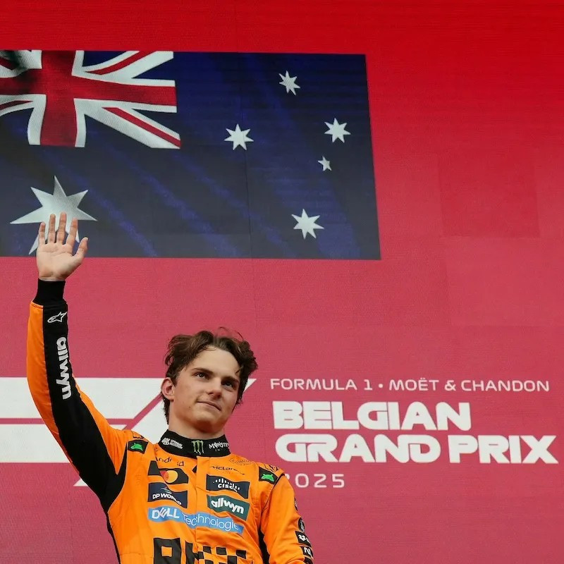 Oscar Piastri wins the Belgium F1 2025 Photo: Supplied