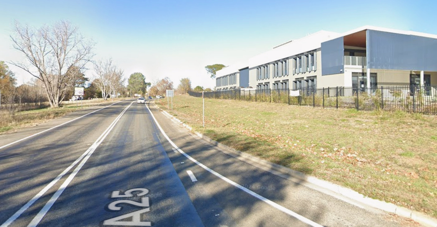 The Barton Highway is located right next to where the school is, with the recreation grounds literally ‘down the road and around the corner’. (Photo: Google Maps)