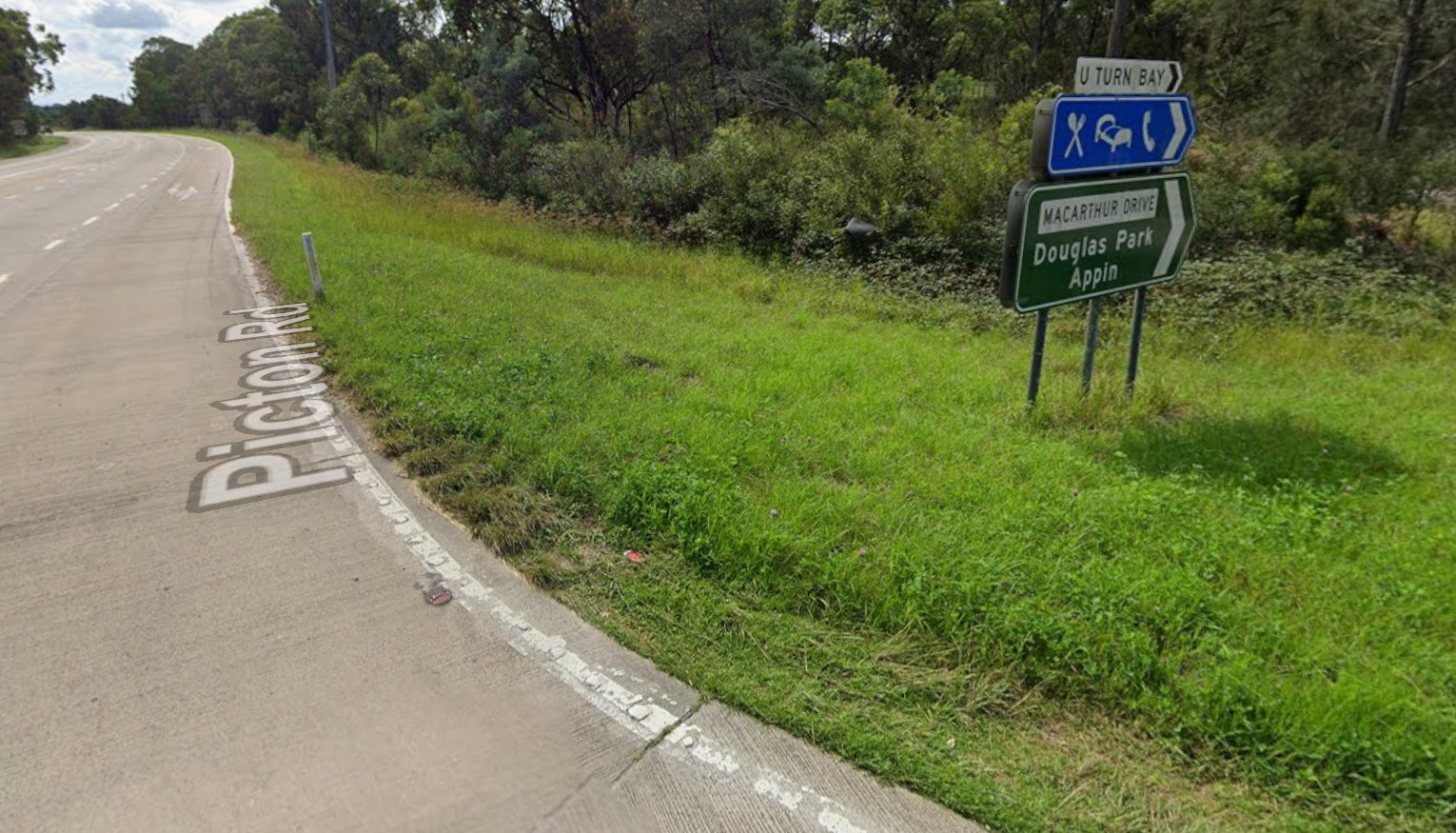 RFS crews and Ambulance paramedics also attended an incident involving a motorcycle and a truck on the corner of Macarthur Drive and Picton Rd at Wilton at around 12:45 pm this afternoon. (Photo: Google Maps)