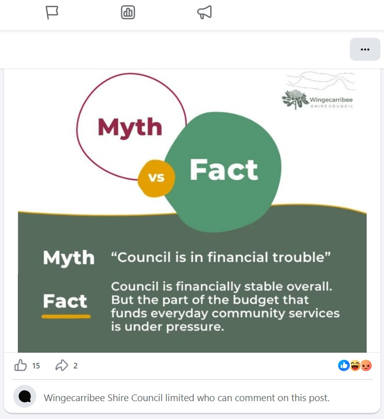 The Myth v Fact post. Supplied.