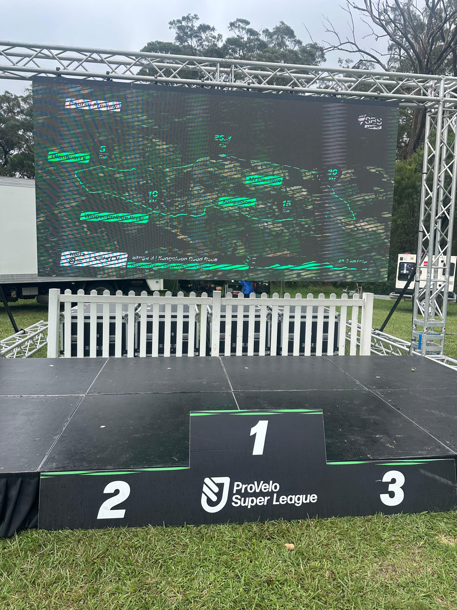 All the action was streamed to the audience at Tourist Road Oval. The Southern Wire Photo.