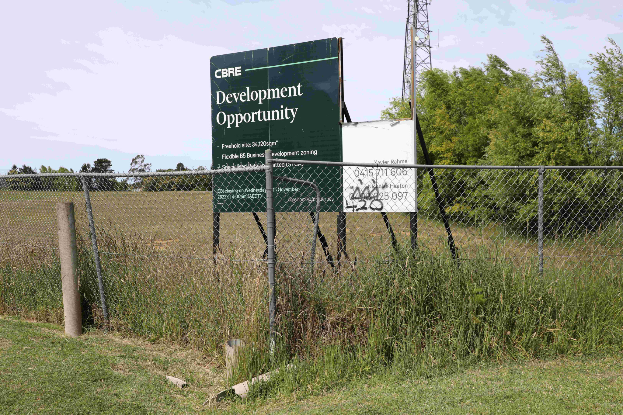 The site when it was for sale. Supplied.